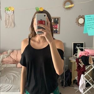 Express Off the Shoulder Black Top